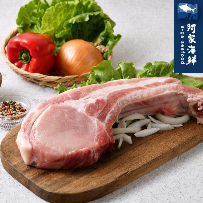 【阿家海鮮】亞麻籽原味戰斧豬排150g±10%/支